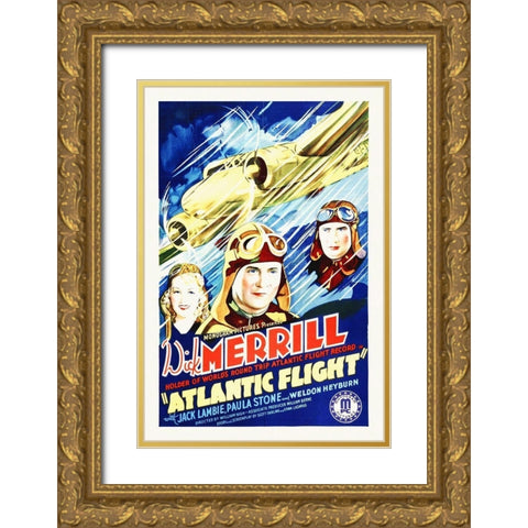 Atlantic Flight Gold Ornate Wood Framed Art Print with Double Matting by Hollywood Photo Archive
