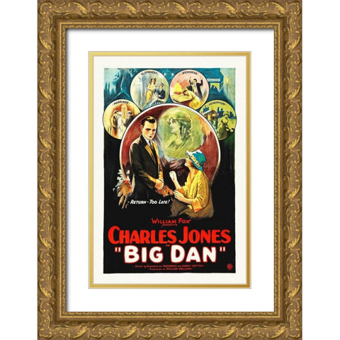 Big Dan 2, 1923 Gold Ornate Wood Framed Art Print with Double Matting by Hollywood Photo Archive