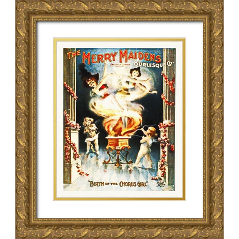 Birth of the Chorus Girl Gold Ornate Wood Framed Art Print with Double Matting by Hollywood Photo Archive