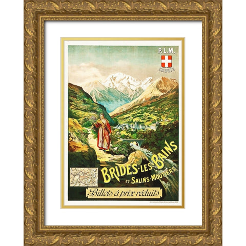 Brides Le Baines, 1900 Gold Ornate Wood Framed Art Print with Double Matting by Hollywood Photo Archive