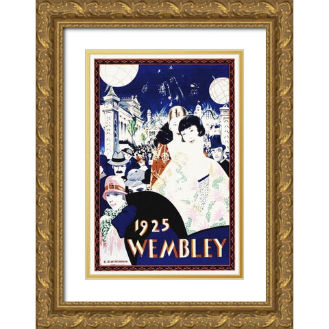 Brit Empire Exhibition, 1925 Gold Ornate Wood Framed Art Print with Double Matting by Hollywood Photo Archive