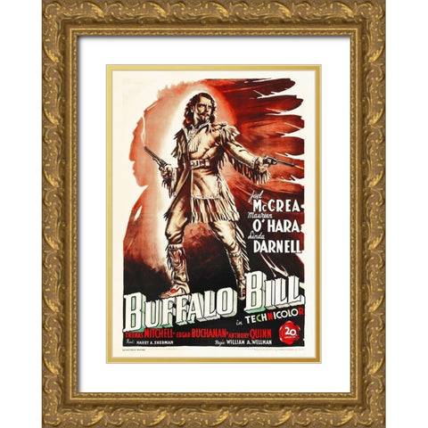 Buffalo Bill, 1949 Gold Ornate Wood Framed Art Print with Double Matting by Hollywood Photo Archive