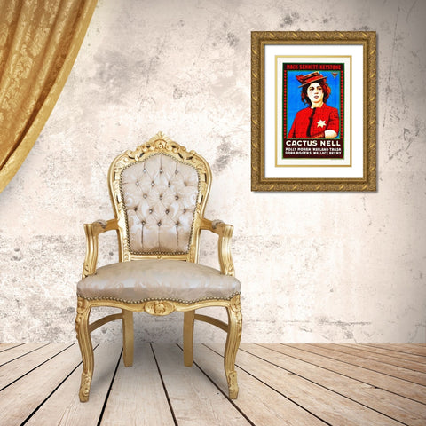 Cactus Nell, 1917 Gold Ornate Wood Framed Art Print with Double Matting by Hollywood Photo Archive