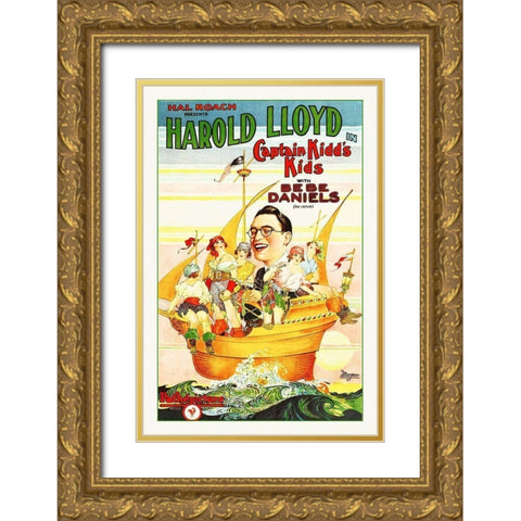 Captain Kids Kids Gold Ornate Wood Framed Art Print with Double Matting by Hollywood Photo Archive
