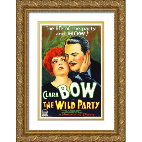 Clara Bow, The Wild Party Gold Ornate Wood Framed Art Print with Double Matting by Hollywood Photo Archive