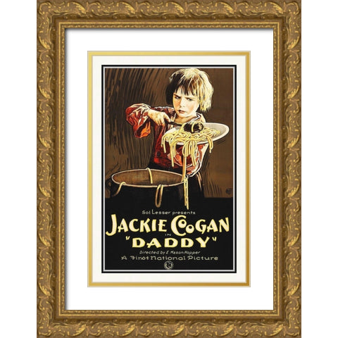 Daddy, 1923 Gold Ornate Wood Framed Art Print with Double Matting by Hollywood Photo Archive