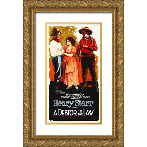 Debtor To The Law Gold Ornate Wood Framed Art Print with Double Matting by Hollywood Photo Archive