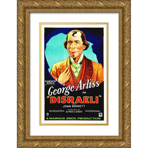 Disraeli, 1929 Gold Ornate Wood Framed Art Print with Double Matting by Hollywood Photo Archive