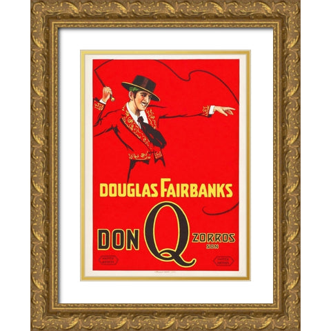 Don Q Gold Ornate Wood Framed Art Print with Double Matting by Hollywood Photo Archive