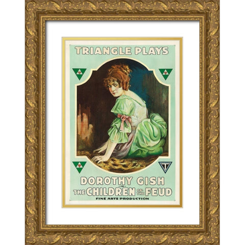 Dorothy Gish Gold Ornate Wood Framed Art Print with Double Matting by Hollywood Photo Archive