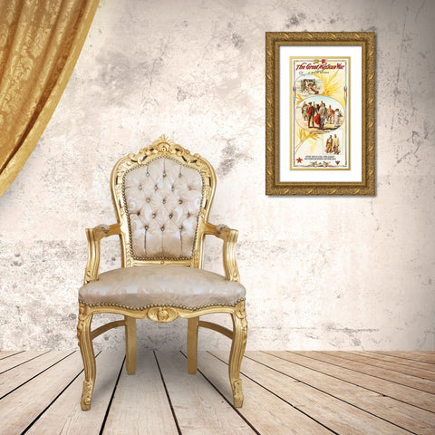 Great Mexican War -1914 Gold Ornate Wood Framed Art Print with Double Matting by Hollywood Photo Archive