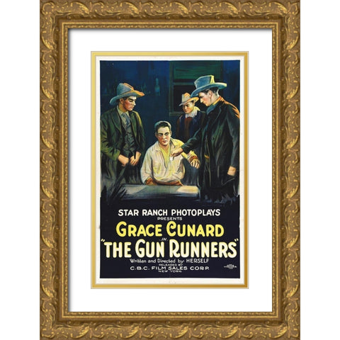 Gun Runners Gold Ornate Wood Framed Art Print with Double Matting by Hollywood Photo Archive