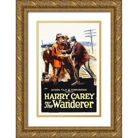 Harry Carey, The Wanderer Gold Ornate Wood Framed Art Print with Double Matting by Hollywood Photo Archive