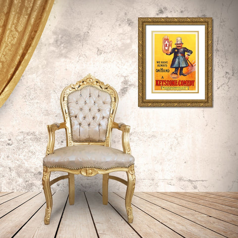 Kops, 1910 Gold Ornate Wood Framed Art Print with Double Matting by Hollywood Photo Archive
