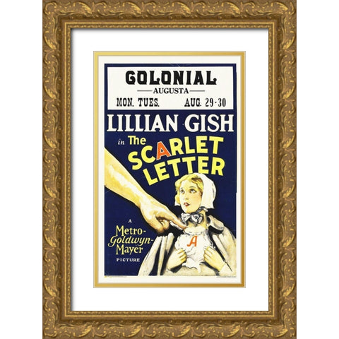 Lillian Gish Gold Ornate Wood Framed Art Print with Double Matting by Hollywood Photo Archive