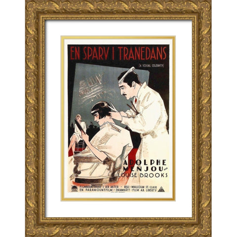 Louise Brooks Gold Ornate Wood Framed Art Print with Double Matting by Hollywood Photo Archive
