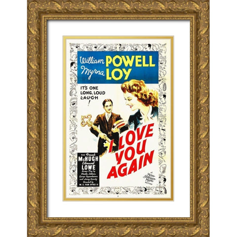 Love You Again Gold Ornate Wood Framed Art Print with Double Matting by Hollywood Photo Archive