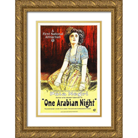 One Arabian Night Gold Ornate Wood Framed Art Print with Double Matting by Hollywood Photo Archive