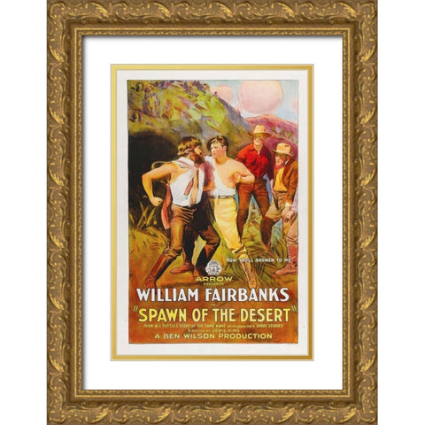 Spawn of the Desert Gold Ornate Wood Framed Art Print with Double Matting by Hollywood Photo Archive