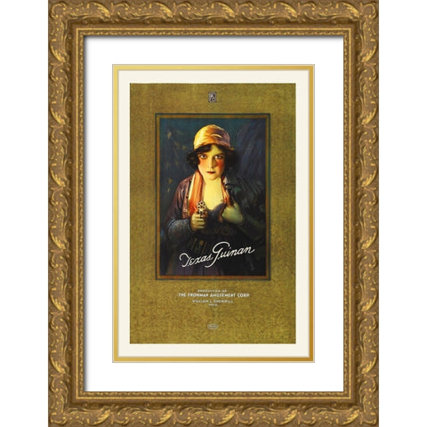 Texas Guinan Gold Ornate Wood Framed Art Print with Double Matting by Hollywood Photo Archive