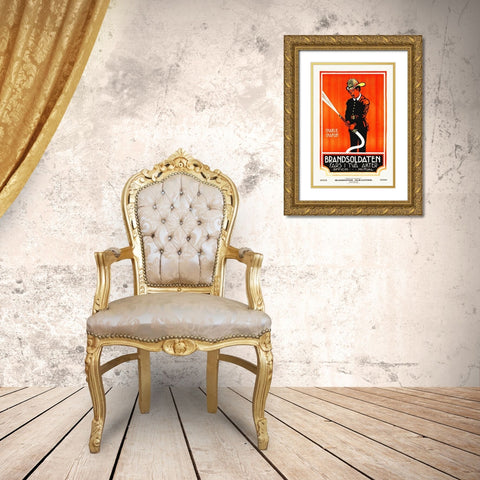The Fireman Gold Ornate Wood Framed Art Print with Double Matting by Hollywood Photo Archive