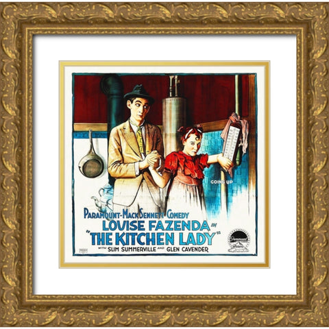 The Kitchen Lady, 1918 Gold Ornate Wood Framed Art Print with Double Matting by Hollywood Photo Archive