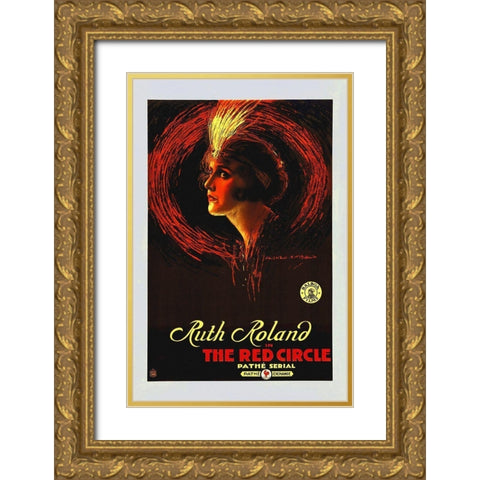 The Red Circle Gold Ornate Wood Framed Art Print with Double Matting by Hollywood Photo Archive