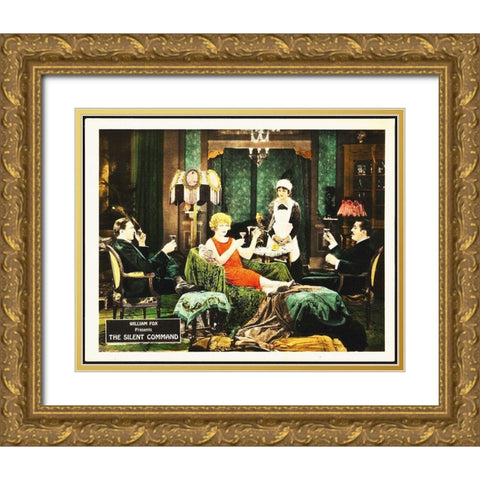 The Silent Command Gold Ornate Wood Framed Art Print with Double Matting by Hollywood Photo Archive