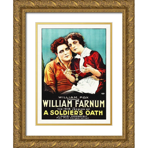 The Soldiers Oath Gold Ornate Wood Framed Art Print with Double Matting by Hollywood Photo Archive