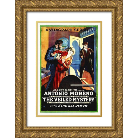 The Veiled Mystery Gold Ornate Wood Framed Art Print with Double Matting by Hollywood Photo Archive