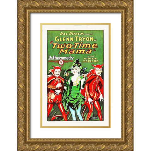 Two Time Gold Ornate Wood Framed Art Print with Double Matting by Hollywood Photo Archive