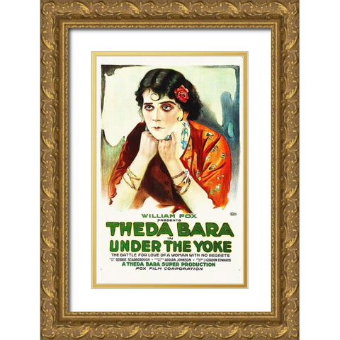 Under The Yoke Gold Ornate Wood Framed Art Print with Double Matting by Hollywood Photo Archive