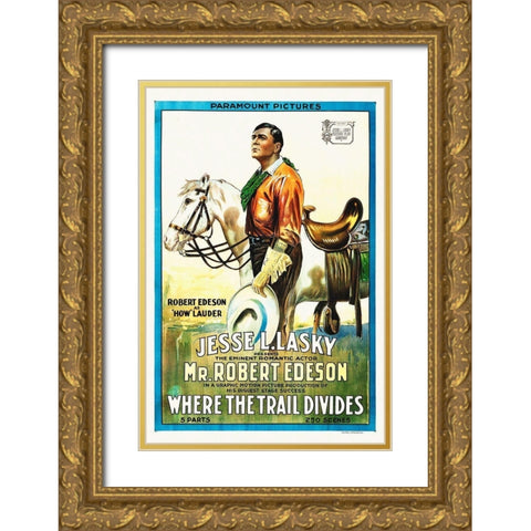 Where The Trail Divides Gold Ornate Wood Framed Art Print with Double Matting by Hollywood Photo Archive