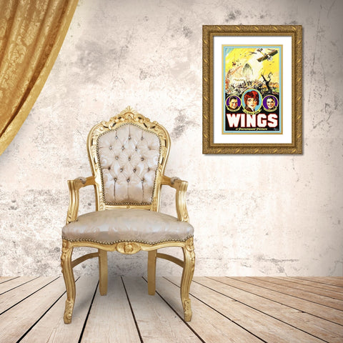 Wings Gold Ornate Wood Framed Art Print with Double Matting by Hollywood Photo Archive