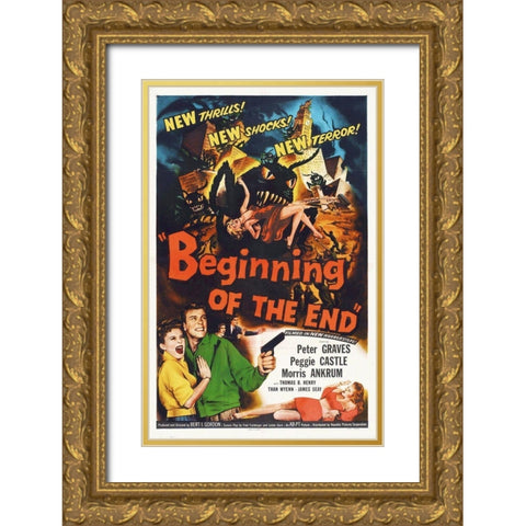 Beginning Of The End, 1957 Gold Ornate Wood Framed Art Print with Double Matting by Hollywood Photo Archive