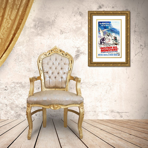 Destroy All Monsters, 1968 Gold Ornate Wood Framed Art Print with Double Matting by Hollywood Photo Archive