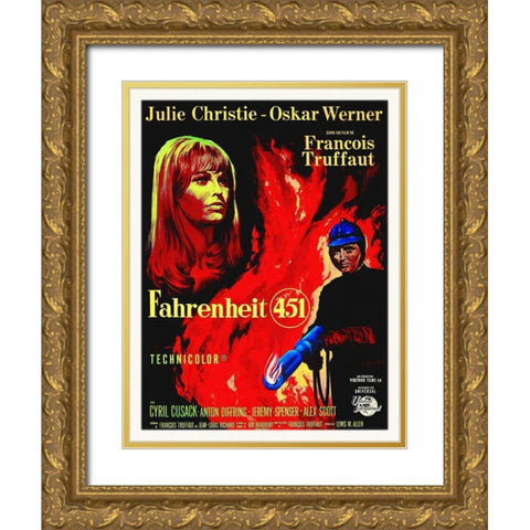 Fahenheit 451 Gold Ornate Wood Framed Art Print with Double Matting by Hollywood Photo Archive