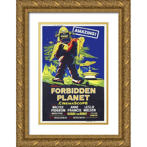 Forbbiden Planet in CinemaScope Gold Ornate Wood Framed Art Print with Double Matting by Hollywood Photo Archive