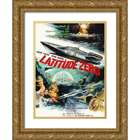 Latitude Zero Gold Ornate Wood Framed Art Print with Double Matting by Hollywood Photo Archive