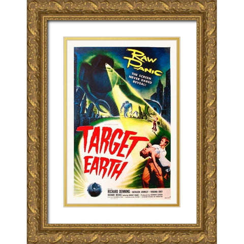 Target Earth, 1954 Gold Ornate Wood Framed Art Print with Double Matting by Hollywood Photo Archive