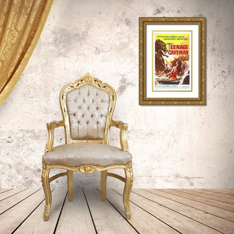 Teenage Caveman Gold Ornate Wood Framed Art Print with Double Matting by Hollywood Photo Archive