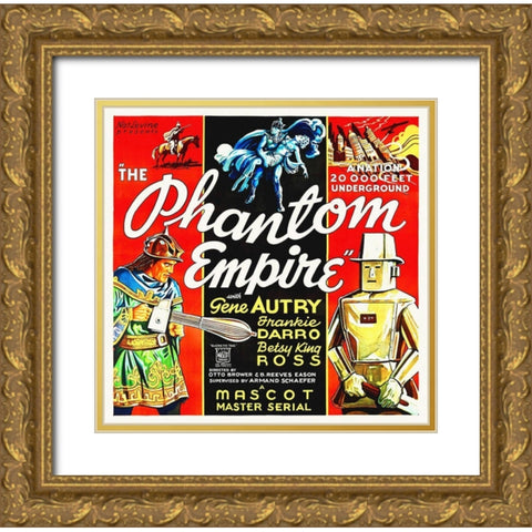 The Phantom Empire with Gene Autry Gold Ornate Wood Framed Art Print with Double Matting by Hollywood Photo Archive