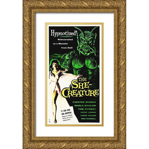 The She-Creature, 1956 Gold Ornate Wood Framed Art Print with Double Matting by Hollywood Photo Archive