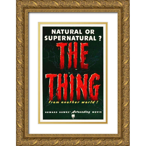 The Thing from Another World Gold Ornate Wood Framed Art Print with Double Matting by Hollywood Photo Archive