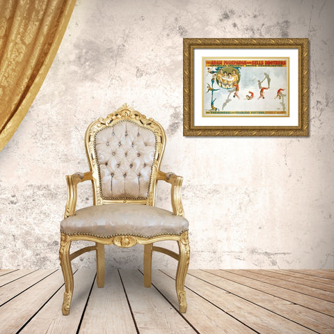 The Adam Forepaugh And Sells Borthers Americas Greatest Shows Consolidated - The Phenomenal And Fear Gold Ornate Wood Framed Art Print with Double Matting by Hollywood Photo Archive