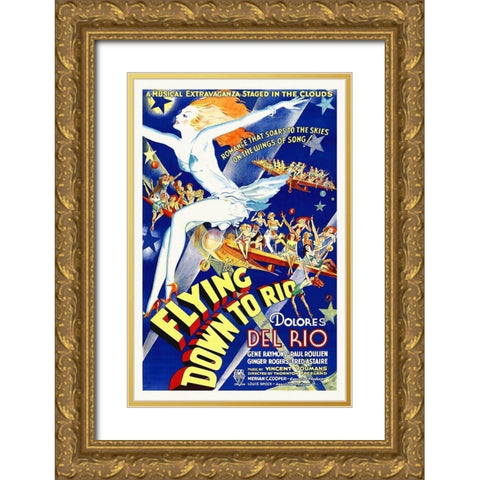 Flying Down To Rio Gold Ornate Wood Framed Art Print with Double Matting by Hollywood Photo Archive