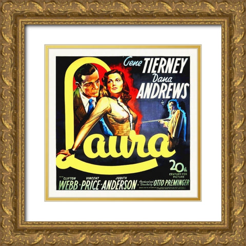 Laura, 1944 Gold Ornate Wood Framed Art Print with Double Matting by Hollywood Photo Archive