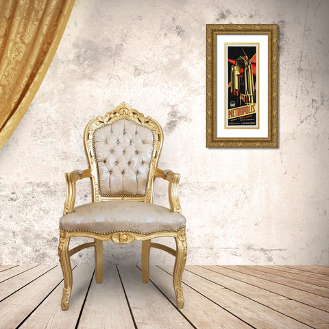 Metropolis Gold Ornate Wood Framed Art Print with Double Matting by Hollywood Photo Archive