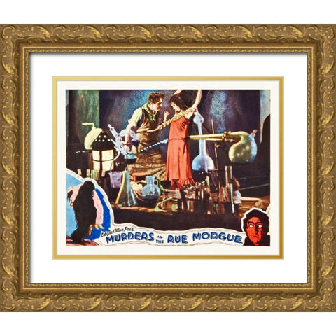 Murders In The Rue Morgue Gold Ornate Wood Framed Art Print with Double Matting by Hollywood Photo Archive