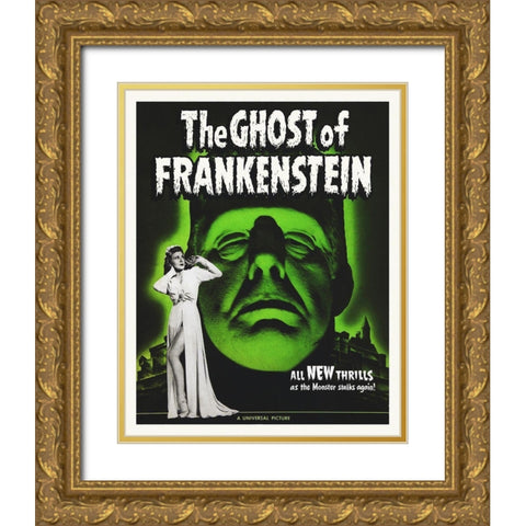 The Ghost of Frankenstein Gold Ornate Wood Framed Art Print with Double Matting by Hollywood Photo Archive